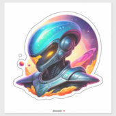 Weltraumforschung Alien Aufkleber (Blatt)