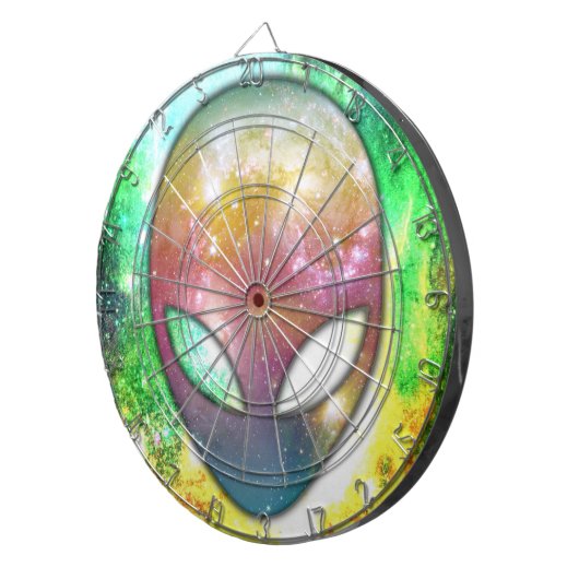 Weltraumforschung Alien Dartscheibe (Vorderseite rechts)