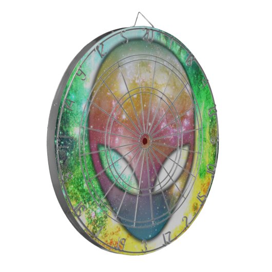 Weltraumforschung Alien Dartscheibe (Vorderseite Links)