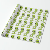 Weltraumforschung Alien Geschenkpapier (Ungerollt)