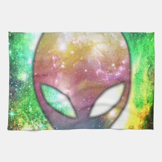 Weltraumforschung Alien Geschirrtuch (Horizontal)