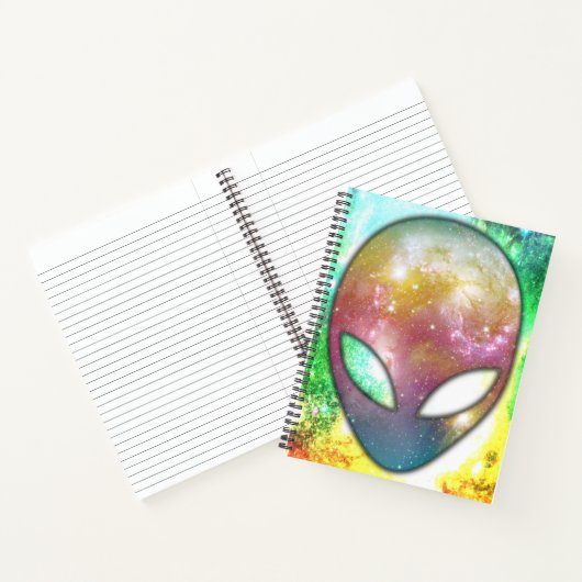 Weltraumforschung Alien Notizblock (Innenseite)