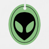 Weltraumforschung Alien Ornament Aus Metall (Vorderseite)