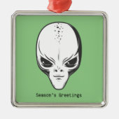 Weltraumforschung Alien Ornament Aus Metall (Vorne)