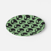 Weltraumforschung Alien Pappteller (Schrägansicht)