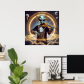 Weltraumforschung Alien Poster (Heimbüro)