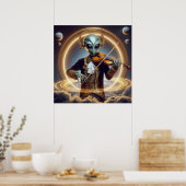 Weltraumforschung Alien Poster (Küche)