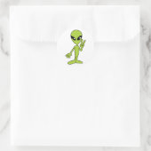 Weltraumforschung Alien Runder Aufkleber (Tasche)