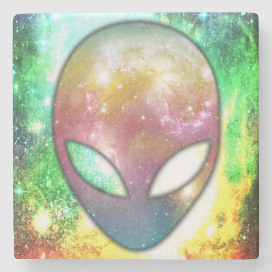 Weltraumforschung Alien Steinuntersetzer (Vorderseite)