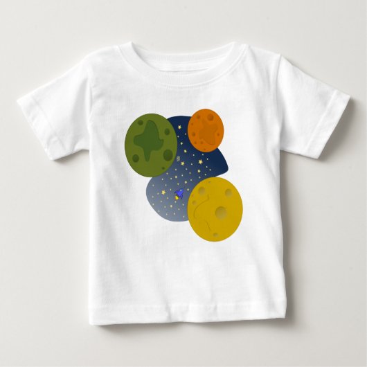 Weltraumforschung Baby T - Shirt (Vorderseite)