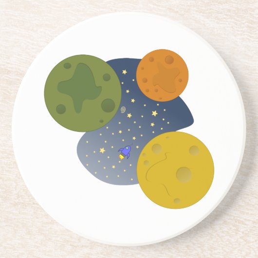 Weltraumforschung Getränkeuntersetzer (Vorne)