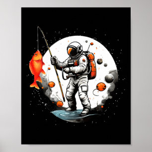 Weltraumforschung Kosmonaut Raumfahrer Angeln Astr Poster