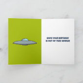 Weltraumforschung mit Planet Balloons zum Geburtst Karte (Innenseite)