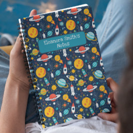 Weltraumforschung und Planeten zurück zur Schule Notizblock