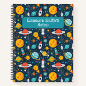 Weltraumforschung und Planeten zurück zur Schule Notizblock (Vorderseite)