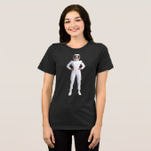 Weltraumfrau Tri-Blend Shirt (Vorderseite voll)