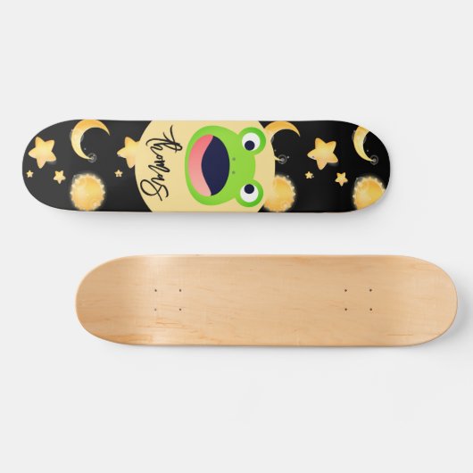 Weltraumfrosch Skateboard (Horizontal)