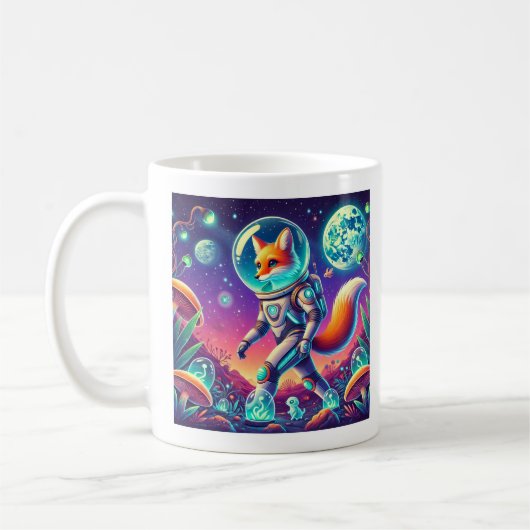 Weltraumfuchs Kaffeetasse (Links)