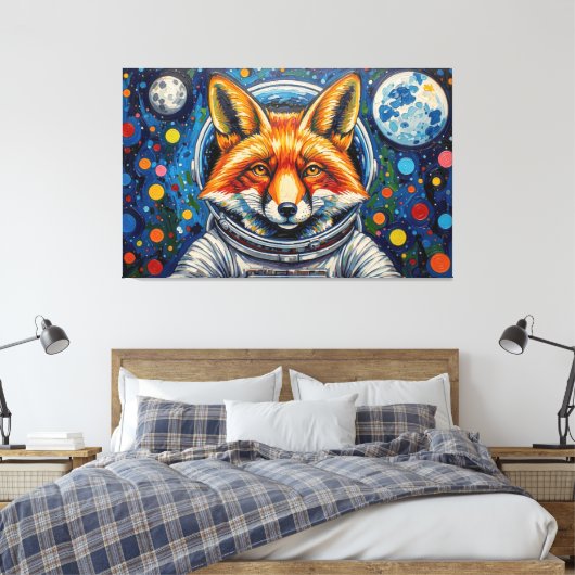 WELTRAUMFÜCHSE 5 LEINWANDDRUCK (Insitu (Schlafzimmer))