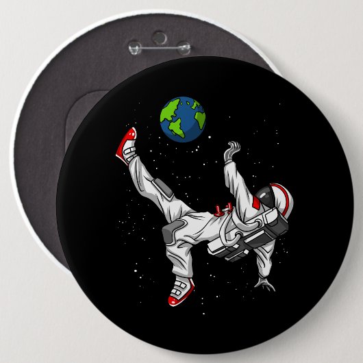 Weltraumfußball Kosmic Button (Vorne & Hinten)