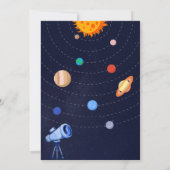 Weltraumgalaxie 1. Umlaufbahn um den Sonnenjunge Einladung (Rückseite)