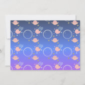 Weltraumgalaxie Asteroid Geburtstag Einladung (Rückseite)