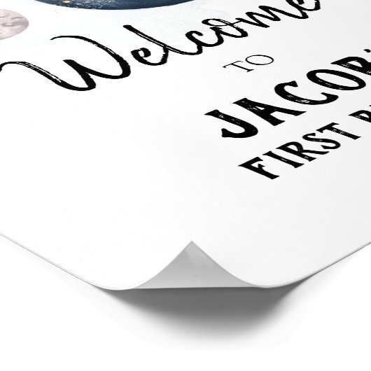 Weltraumgalaxie Astronautin Junge Geburtstag Willk Poster (Ecke)