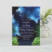 Weltraumgalaxie Einladung (Stehend Vorderseite)
