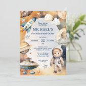 Weltraumgalaxie Erster Ausflug rund um die Sonne G Einladung (Stehend Vorderseite)