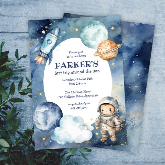 Weltraumgalaxie Erster Ausflug rund um die Sonne G Einladung