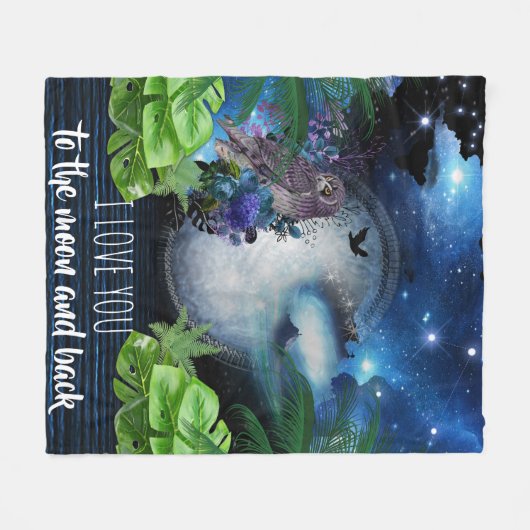 Weltraumgalaxie Fleecedecke (Vorderseite (Horizontal))