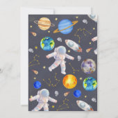 Weltraumgalaxie Geburtstag Einladung (Rückseite)