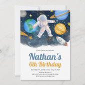 Weltraumgalaxie Geburtstag Einladung (Vorderseite)