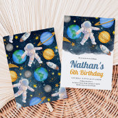 Weltraumgalaxie Geburtstag Einladung