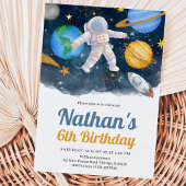 Weltraumgalaxie Geburtstag Einladung