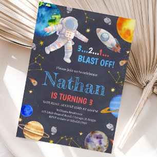 Weltraumgalaxie Geburtstag Einladung