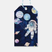 Weltraumgalaxie Geburtstagsparty Danke Tag Geschenkanhänger (Rückseite)