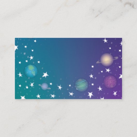 Weltraumgalaxie Kinderdusche schätzt wie viele Spi Begleitkarte (Rückseite)