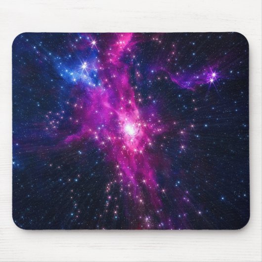 Weltraumgalaxie Lila Kreuzgalaxie Mousepad (Vorne)