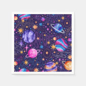 Weltraumgalaxie mit Planeten und Sternen Serviette (Vorderseite)