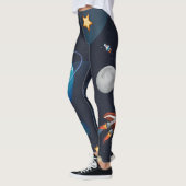 Weltraumgalaxie Muster Planets Stars Leggings (Links)