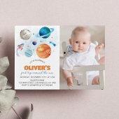 Weltraumgalaxie Party Junge 1. Geburtstag Einladung