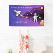 Weltraumgalaxie-Planeten-Junge Geburtstagsparty Banner (Insitu)