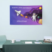 Weltraumgalaxie-Planeten-Junge Geburtstagsparty Banner (Messeveranstaltung)