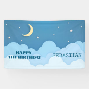 Weltraumgalaxie-Planeten-Junge Geburtstagsparty Banner