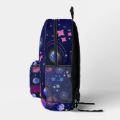 Weltraumgalaxie-Planeten sind blau Bedruckter Rucksack (Rechts)