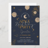 Weltraumgalaxie Planets Geburtstagseinladung Einladung (Vorne/Hinten)