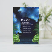 Weltraumgalaxie RSVP Karte (Stehend Vorderseite)