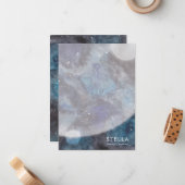 Weltraumgalaxie und Mond Personalisierte Kinder Mitteilungskarte (Vorderseite/Rückseite Beispiel)