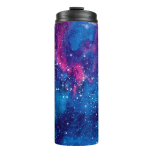 Weltraumgalaxie Wasserfarbe Nachthimmel mit Sterne Thermosbecher